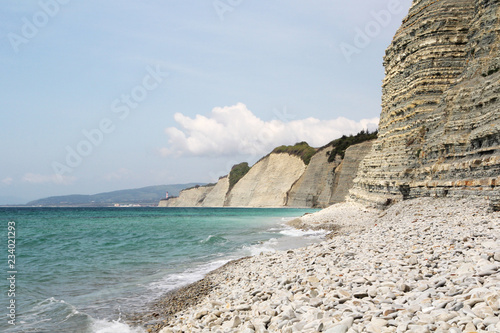 White cliffs in Gelendzhik, Russia photo