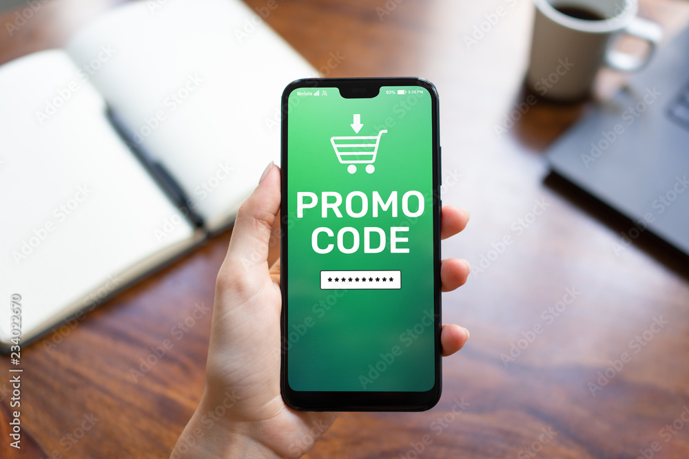 Promo code Discount coupon number field on mobile phone ...