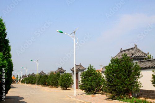 Streets and gates landscape architecture in the countryside, China