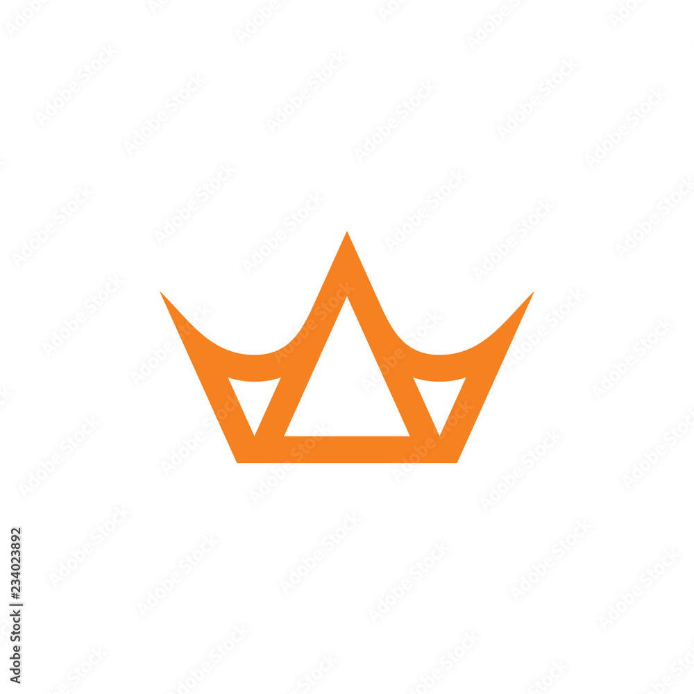 simple geometric triangle crown logo simple geometric triangle crown logo