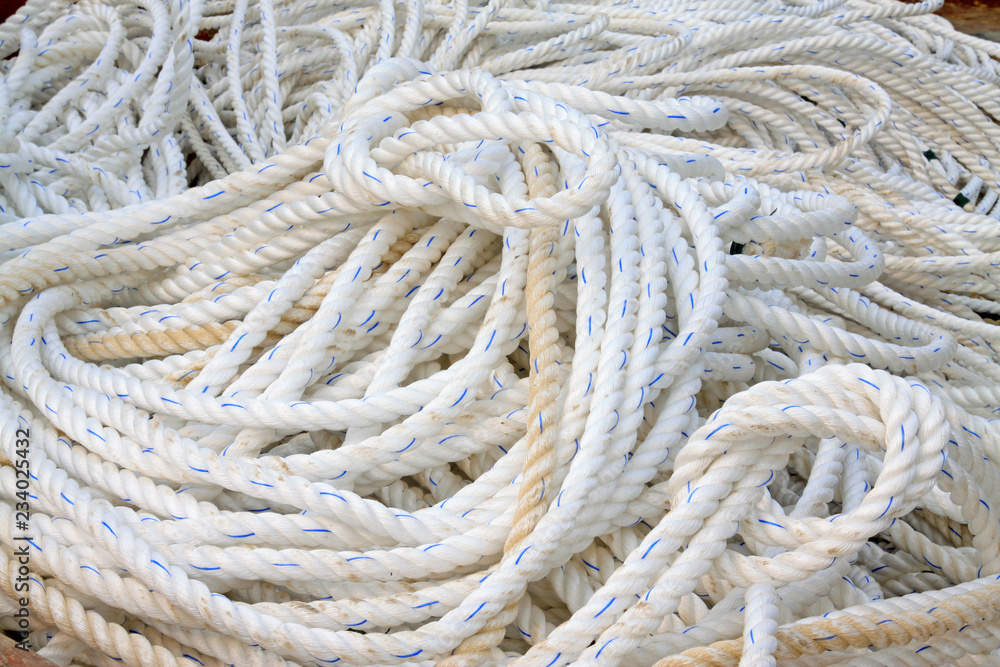 white nylon rope