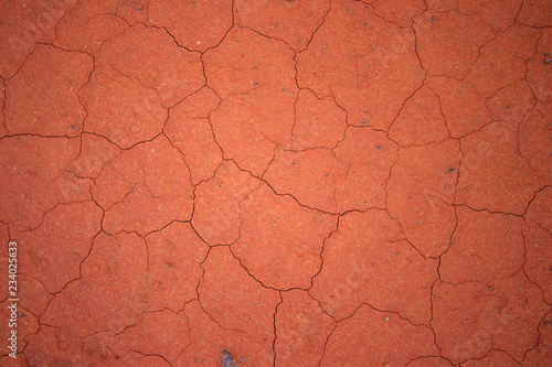 Dry cracked red mud background