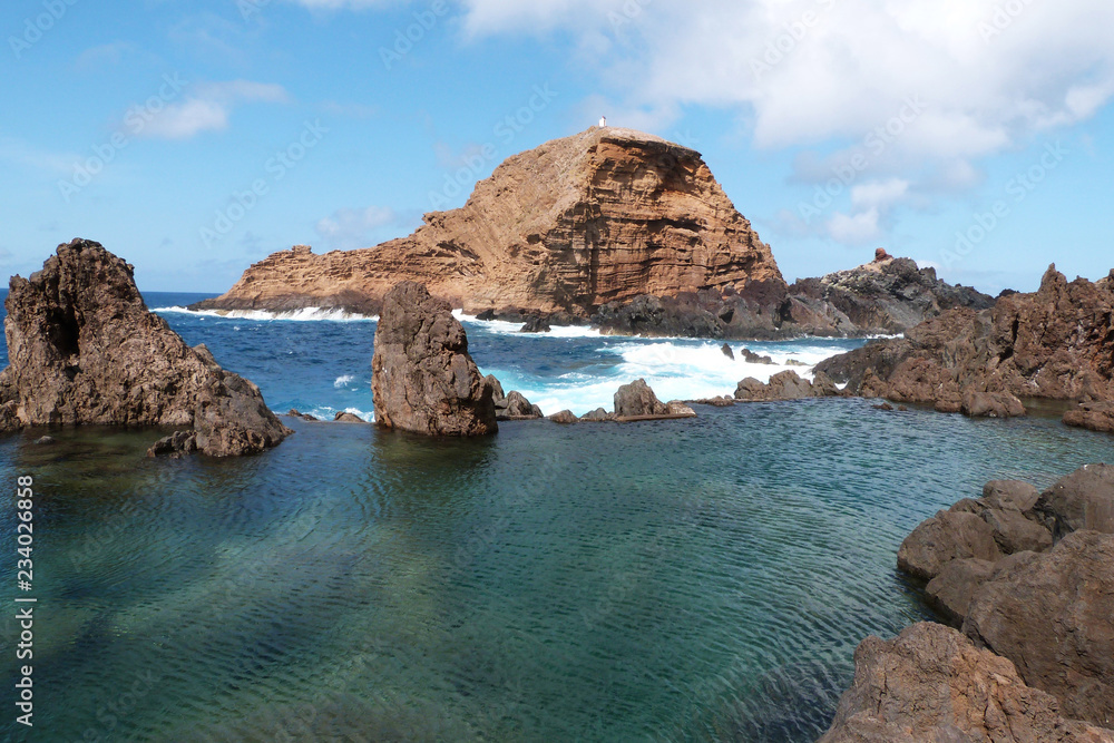 Natural salt water swimming pools, Porto Moniz, Madeira Island, Portugal