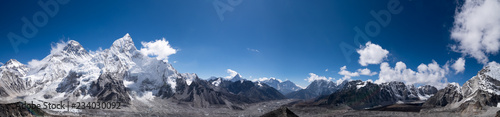 Everest and Kumbu Icefall panorama photo