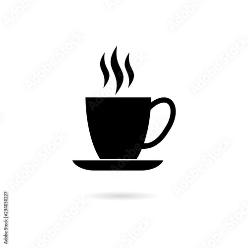 Black Coffee cup icon, Coffee cup logo, Coffee time, Coffee cup 