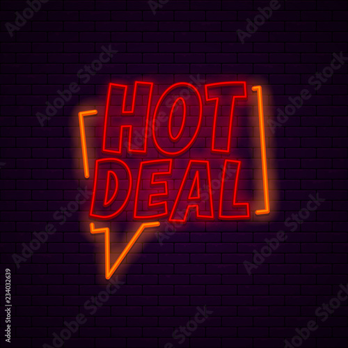 Hot deal neon banner