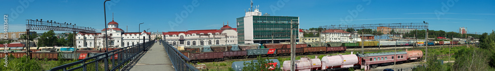 Railway station city Izhevsk. Russia