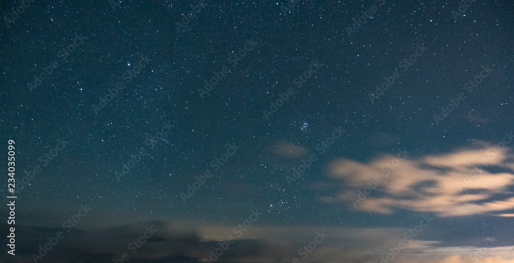 Fototapeta premium Night photo with stars long exposure