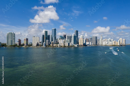 View at Miami s embankment on blue sky background