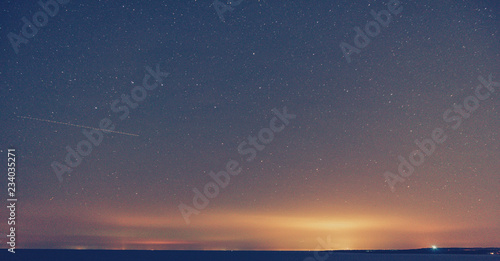 Night photo with stars long exposure © photoexpert
