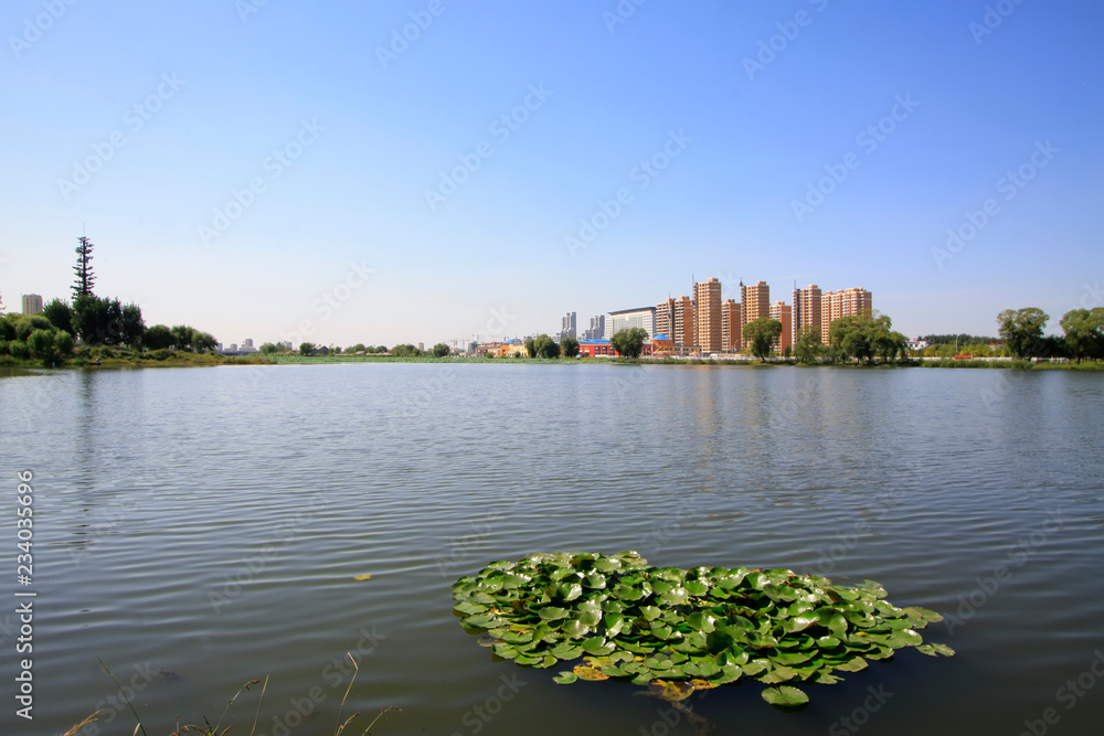 Fototapeta premium Luannan county city building scenery, China