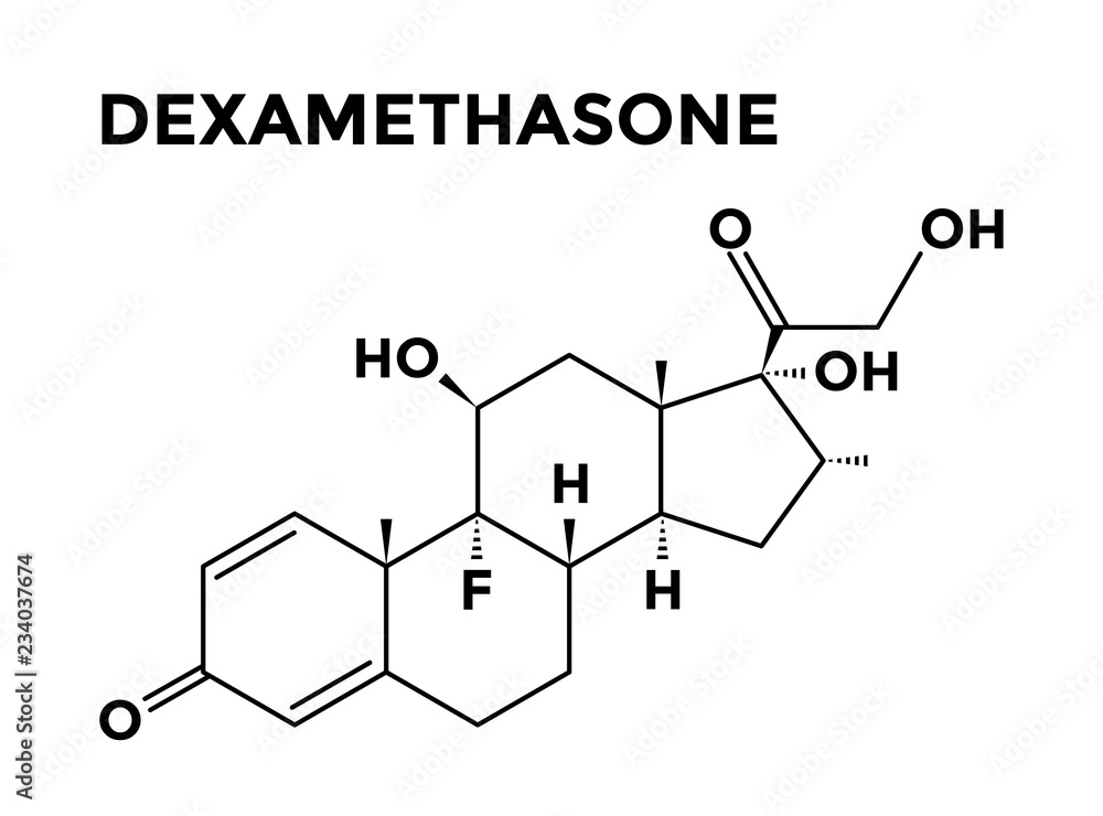 Dexamethasone corticosteroid chemical structural formula