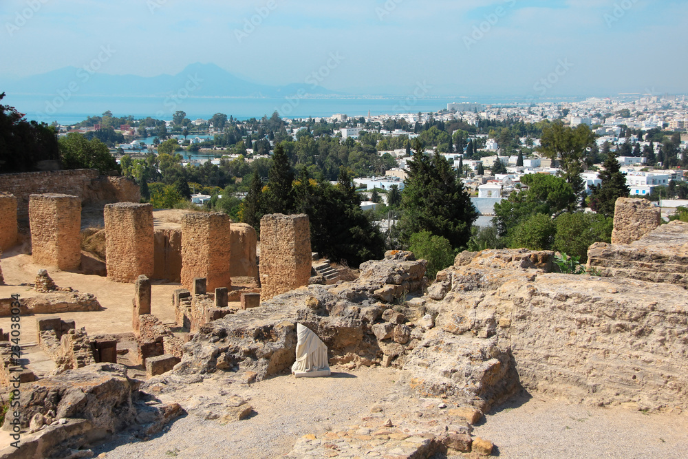Ruins of ancient Carthage in Tunisia