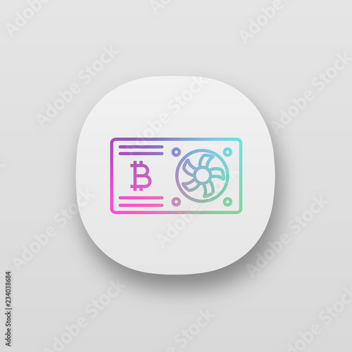Bitcoin mining graphic card app icon