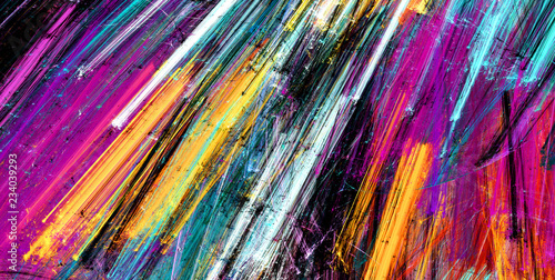 Bright artistic splashes. Abstract painting color texture. Modern futuristic ...