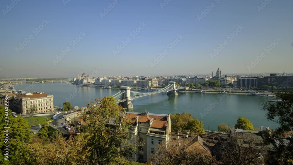 Scenic beautiful aerial timelapse of ancient historic touristic capital of Hungary Budapest Scenic beautiful aerial timelapse of ancient historic touristic capital of Hungary Budapest