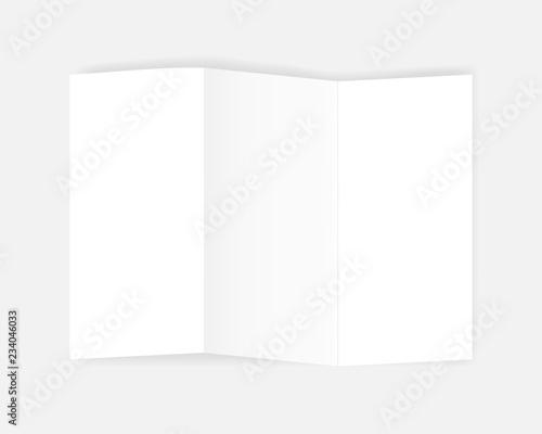 A4 Z fold blank white booklet - folding leaflet - trifold paper brochure