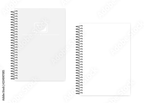 A5 blank wire spiral notebook with side perforation white clear sheets