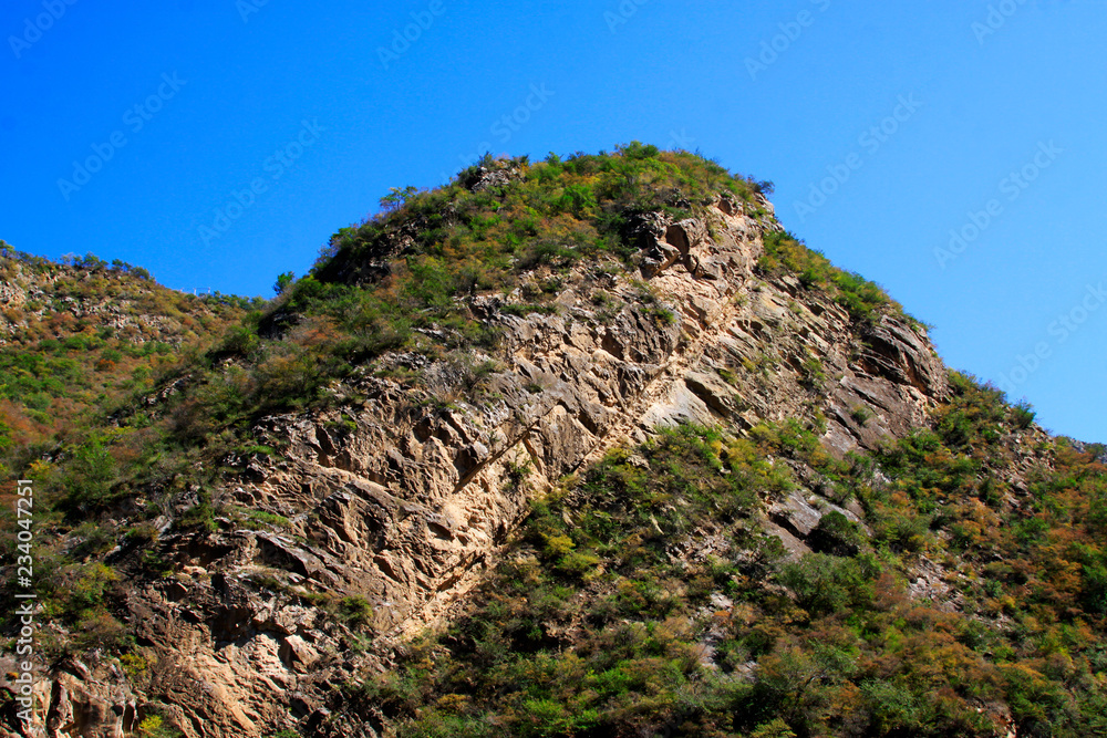 Mountains under the blue sky