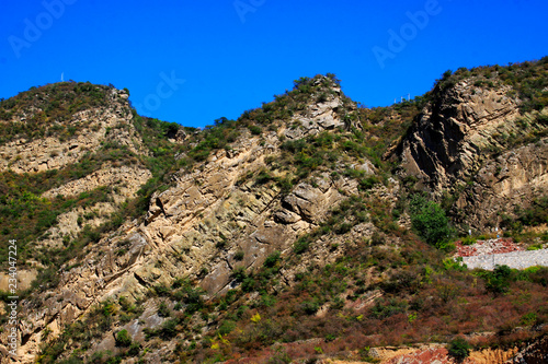 Mountains under the blue sky