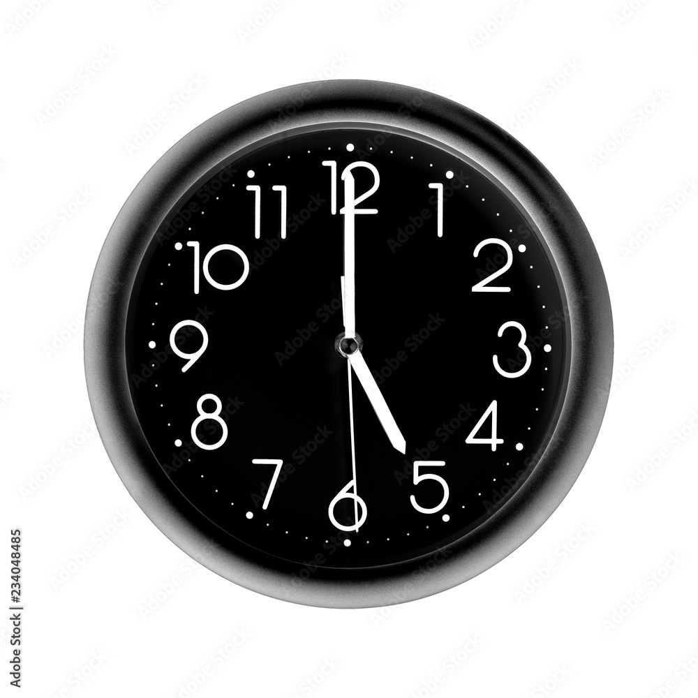 black wall clock