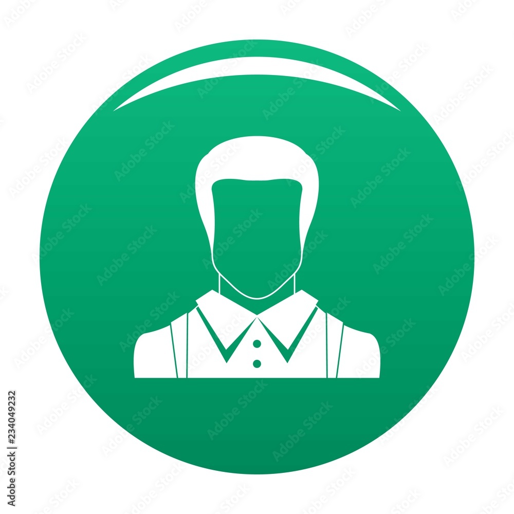 Man avatar icon. Simple illustration of man avatar vector icon for any any design green Man avatar icon. Simple illustration of man avatar vector icon for any any design green