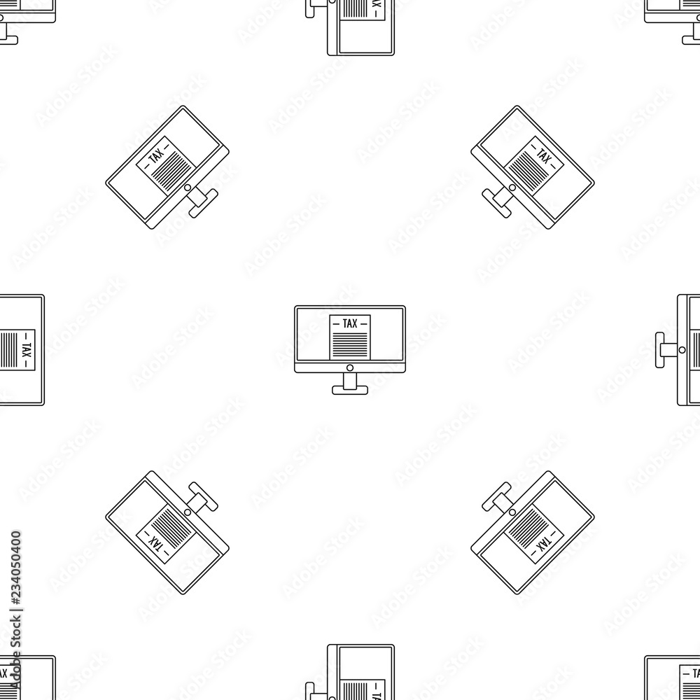 Tax by computer pattern seamless vector repeat geometric for any web design Tax by computer pattern seamless vector repeat geometric for any web design