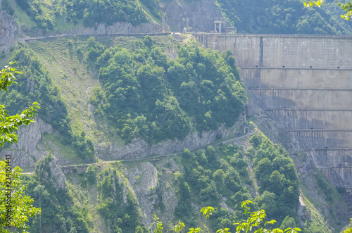 Inguri hydroelectric power station in Georgia  beautiful landscape