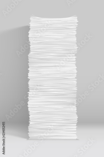 white paper stack on grey