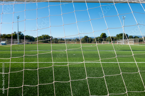 Football field in a sport complex