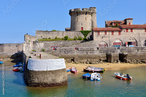 Castle and port of Socoa that is a district of Cibourre and of Urrugne in the Pyrénées-Atlantiques department in south-western France photo