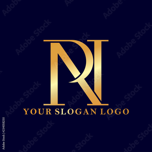 logo letter R and N