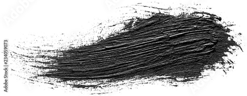 black line, grunge brush strokes ink paint isolated on white background. eps 10 vector illustration.