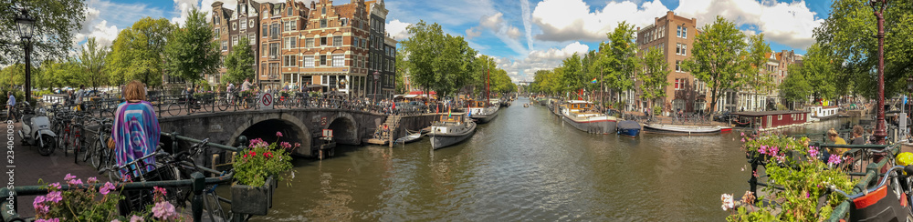 Amsterdam Panorama across the canals