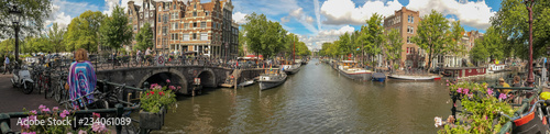 Amsterdam Panorama across the canals