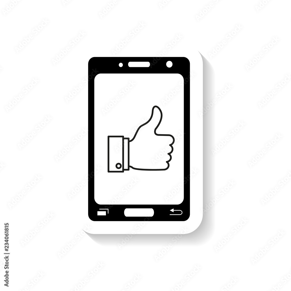 A good news by phone, message icons A good news by phone, message icons