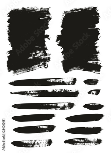 Calligraphy Paint Brush Background & Lines Mix High Detail Abstract Vector Background Set 160