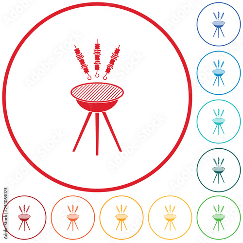 Grilled kebab icon