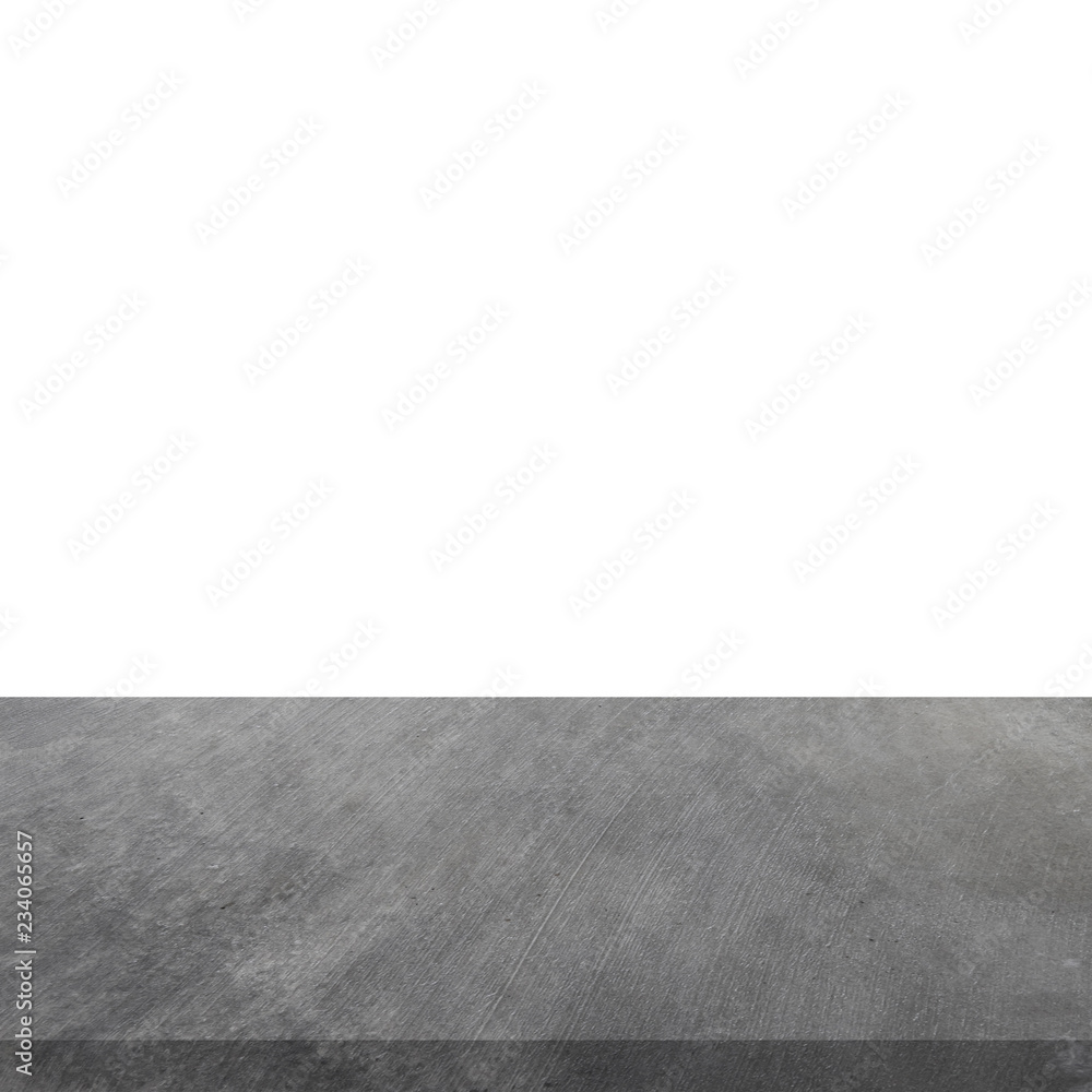 Empty concrete table on isolated white and background. Empty concrete table on isolated white and background.