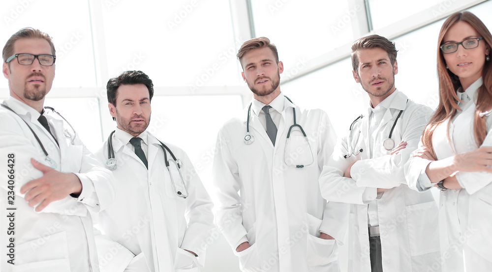 portrait of a group of doctors of the medical center