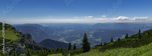 View on a valley in Rax Alps
