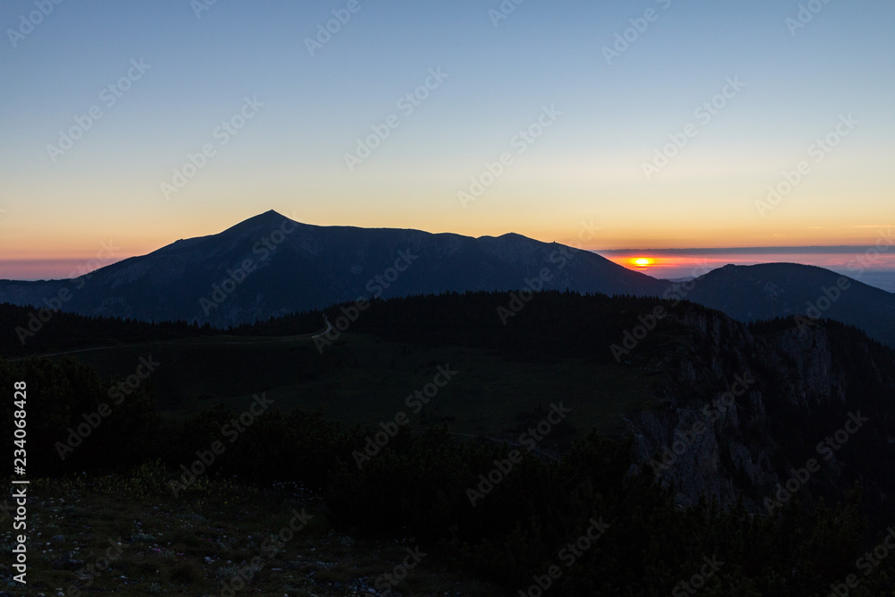 Sunrise over Schneeberg
