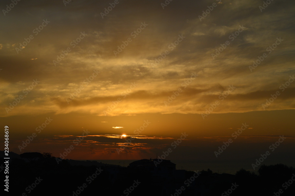 Tramonto, estate e nuvole