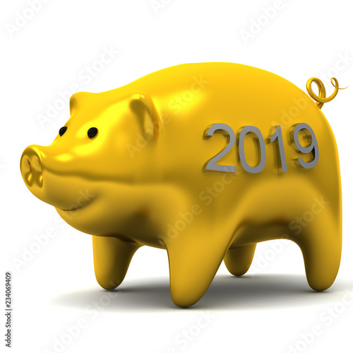 Chinese zodiac yellow pig