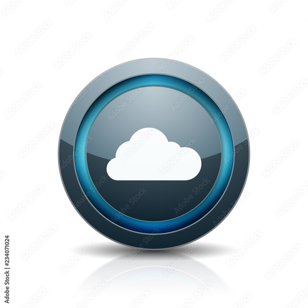 Cloud button illustration Cloud button illustration
