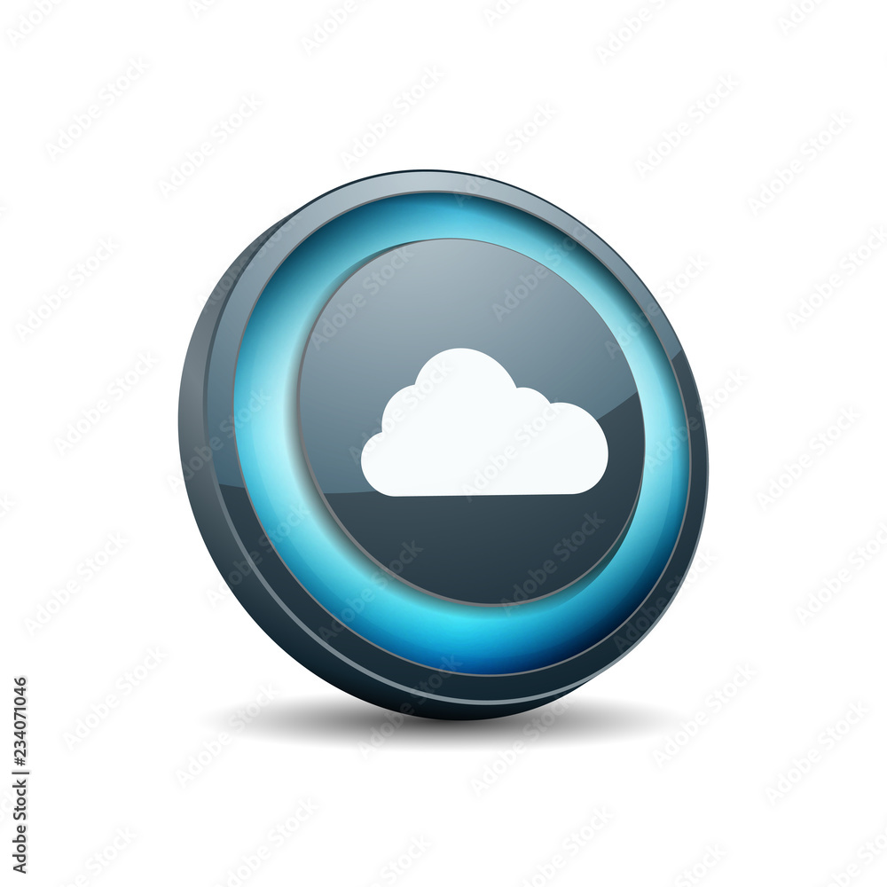 Cloud button illustration Cloud button illustration