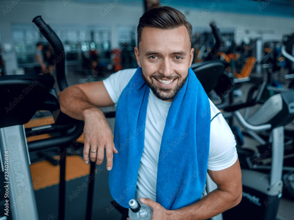 close up.confident sports man in the gym. close up.confident sports man in the gym.