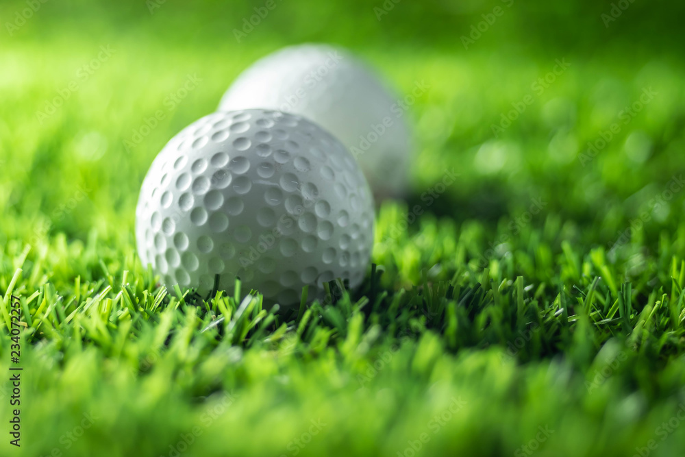 Golf ball on grass Golf ball on grass