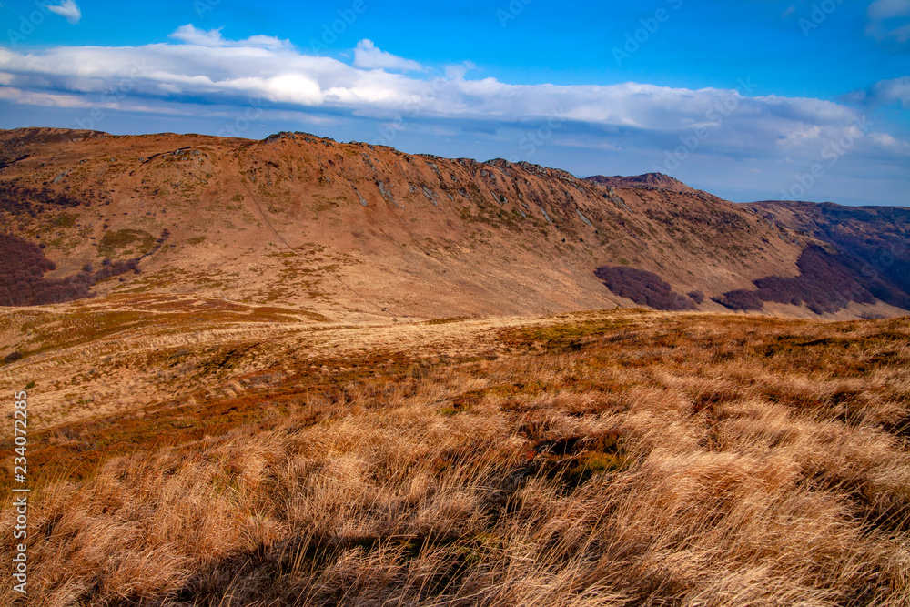 Obraz premium Landscape of autumnal peaks of the Carpathians.