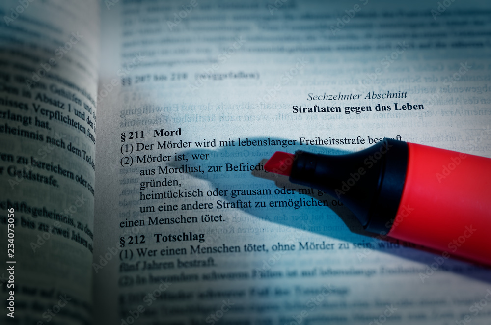 Gesetzestext von in deutsch Paragraph § 211 StGB Strafgesetzbuch Mord in englisch Paragraph Gesetzestext von in deutsch Paragraph § 211 StGB Strafgesetzbuch Mord in englisch Paragraph